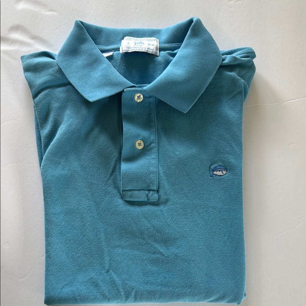 Southern Tide Medium Blue Polo, Men’s Size Small